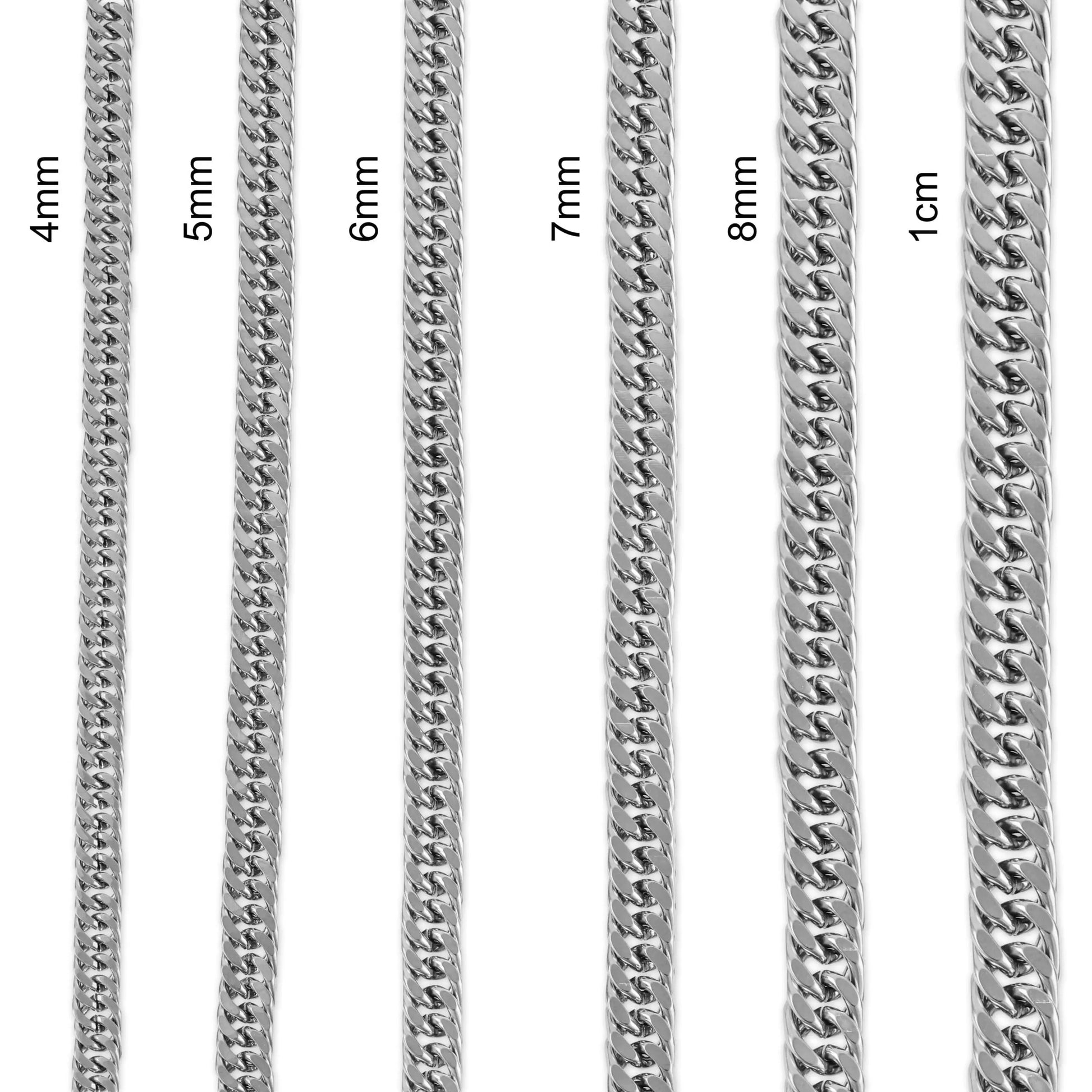 Αλυσίδα λαιμού Mar & Mar Curb (Jordan-Silver) από ανοξείδωτο ατσάλι