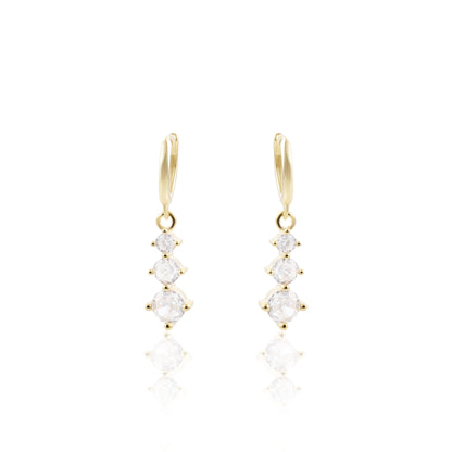 Σκουλαρίκια κρεμαστά με πέτρες ζιργκόν Mar & Mar Donna Earrings από Ασήμι 925