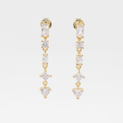 Σκουλαρίκια κρεμαστά με πέτρες ζιργκόν Mar and Mar Brixley Earrings από Ασήμι 925