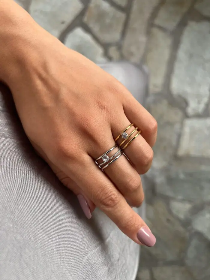 Γυναικείο δαχτυλίδι με ζιργκόν Mar & Mar Leida από ανοξείδωτο ατσάλι