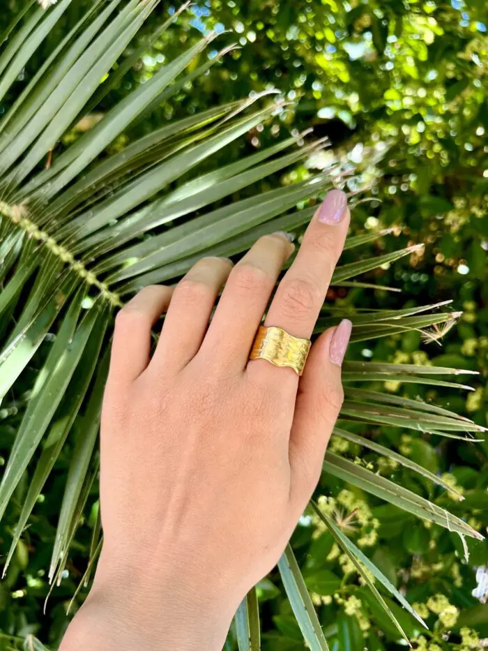 Γυναικείο δαχτυλίδι σφυρήλατο Mar & Mar Parma από ανοξείδωτο ατσάλι