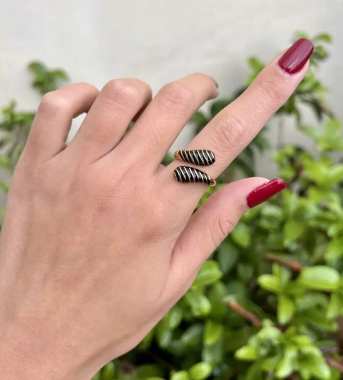 Γυναικείο δαχτυλίδι Mar & Mar Morena Black από ανοξείδωτο ατσάλι