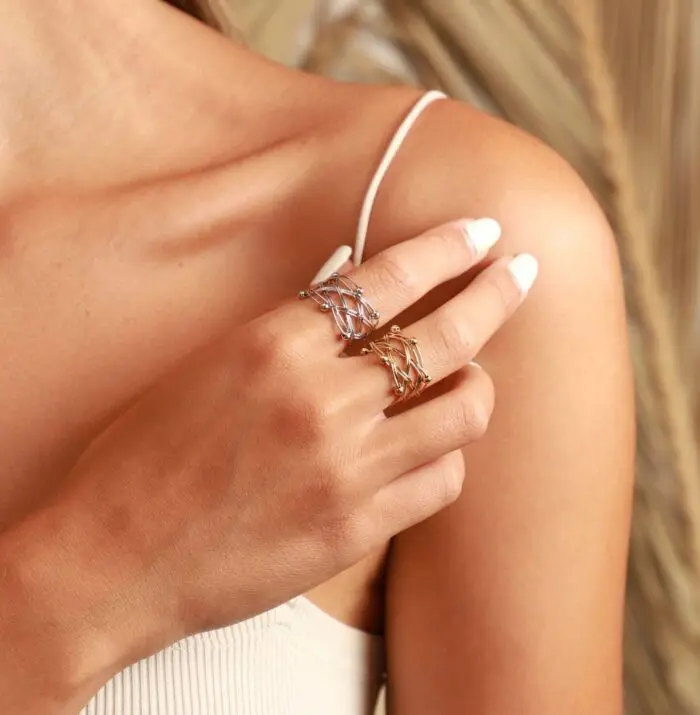 Γυναικείο δαχτυλίδι πλεξούδα Mar & Mar Laria από ανοξείδωτο ατσάλι