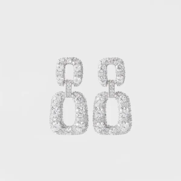 Σκουλαρίκια κρεμαστά με πέτρες ζιργκόν Mar & Mar Nina από Ασήμι 925