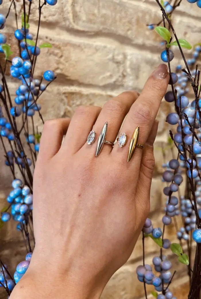 Γυναικείο δαχτυλίδι με ζιργκόν Mar & Mar Larey από ανοξείδωτο ατσάλι