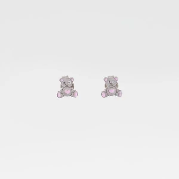 Παιδικά σκουλαρίκια καρφωτά Teddy Bear Mar & Mar Teddy Bear S925 Kids από ασήμι 925
