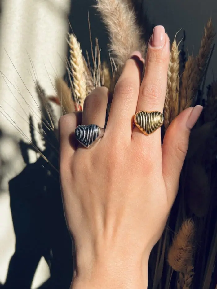 Γυναικείο δαχτυλίδι σε σχήμα καρδιάς Mar & Mar Bridie Heart από ανοξείδωτο ατσάλι