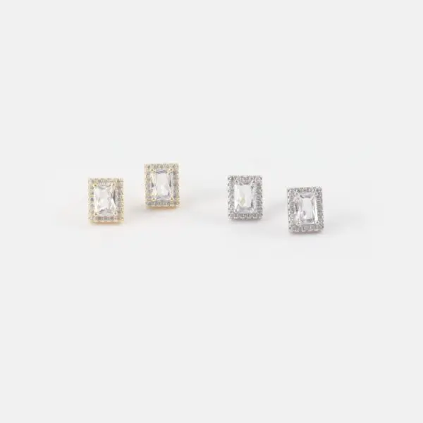 Σκουλαρίκια καρφωτά με πέτρες ζιργκόν Mar & Mar Kieran από Ασήμι 925
