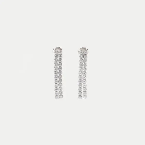 Σκουλαρίκια κρεμαστά με πέτρες ζιργκόν Mar & Mar Raliana από Ασήμι 925