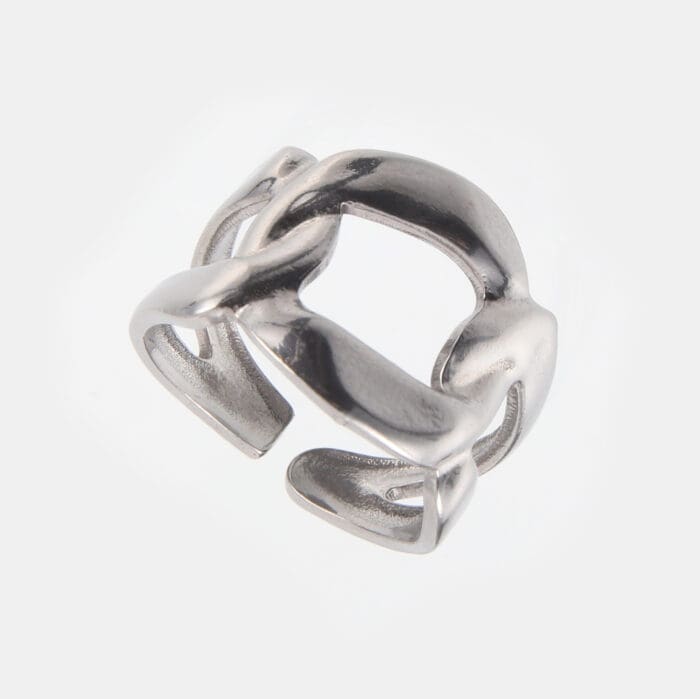 Γυναικείο δαχτυλίδι σε σχήμα αλυσίδας Mar & Mar Chain VII από ανοξείδωτο ατσάλι