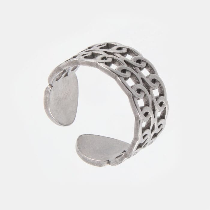 Γυναικείο δαχτυλίδι σε σχήμα αλυσίδας Mar & Mar Chain Double από ανοξείδωτο ατσάλι