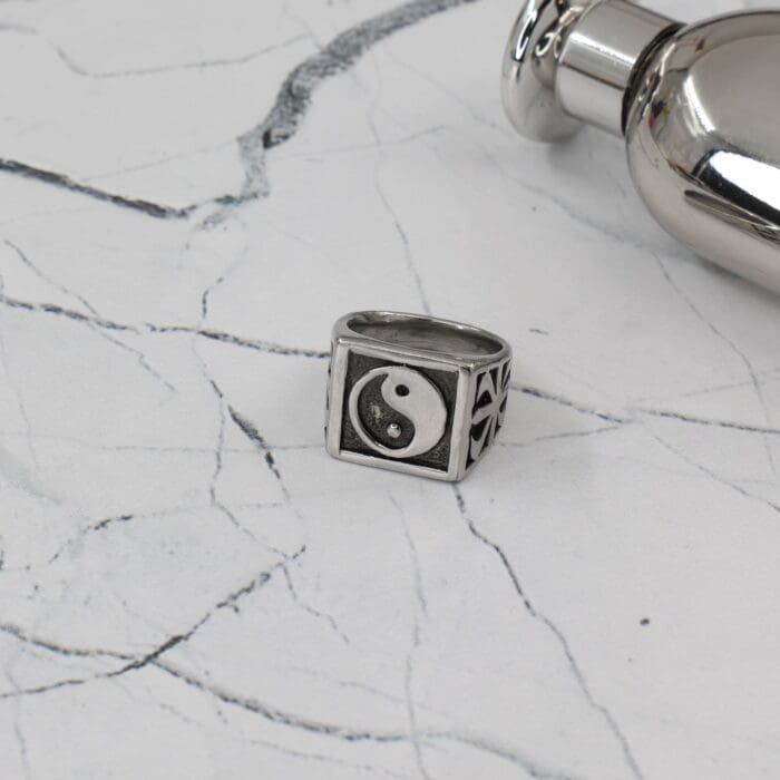 Ανδρικό δαχτυλίδι Mar & Mar Yin Yang από ανοξείδωτο ατσάλι