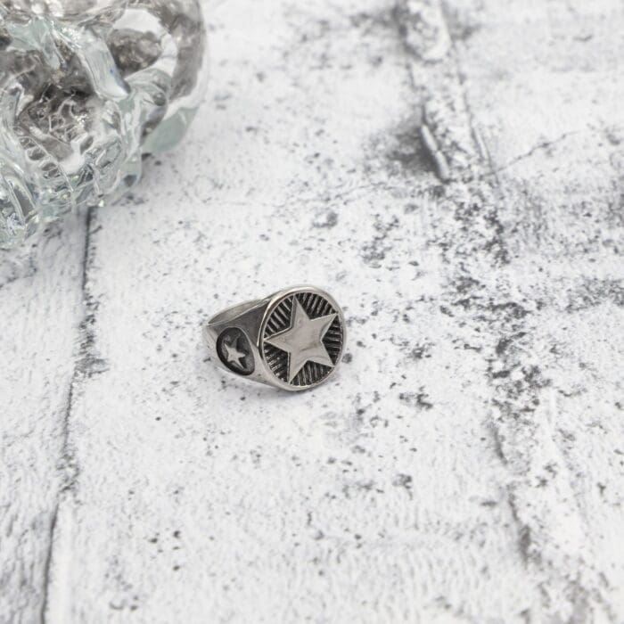 Ανδρικό δαχτυλίδι με αστέρι Mar & Mar Star από ανοξείδωτο ατσάλι