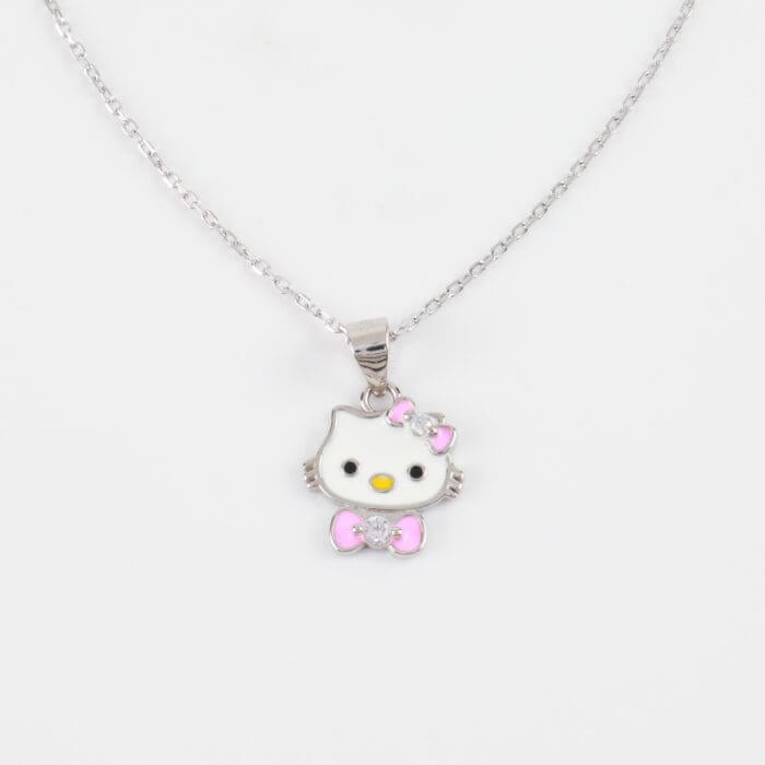 Παιδικό κολιέ Hello Kitty με πέτρα ζιργκόν Mar & Mar Hello Kitty S925 Kids από ασήμι 925