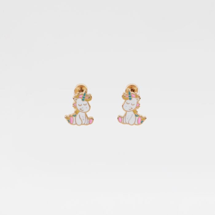 Παιδικά σκουλαρίκια καρφωτά μονόκερως Mar & Mar Unicorn Kids από ανοξείδωτο ατσάλι