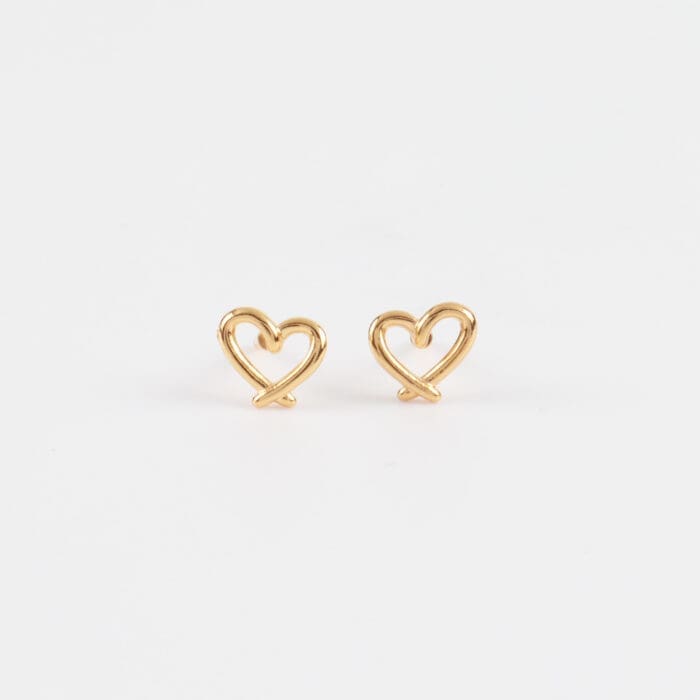 Παιδικά σκουλαρίκια καρφωτά σε σχήμα καρδιάς Mar & Mar Heart Knot Kids από ανοξείδωτο ατσάλι