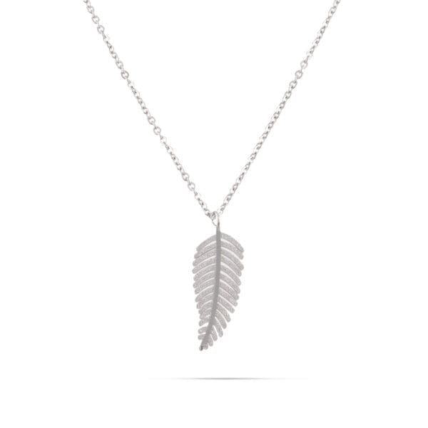 Κολιέ φτερό με πέτρες ζιργκόν Mar & Mar Sparkle Feather από ανοξείδωτο ατσάλι