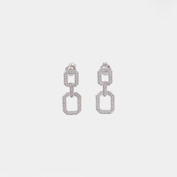 Σκουλαρίκια κρεμαστά με πέτρα ζιργκόν Mar & Mar Darcy από Ασήμι 925