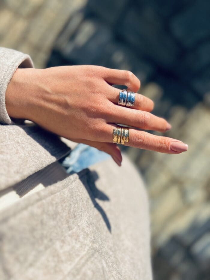 Γυναικείο δαχτυλίδι σφυρήλατο Mar & Mar Galdina από ανοξείδωτο ατσάλι