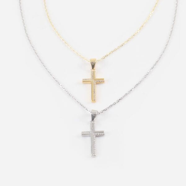 Κολιέ σταυρός με πέτρες ζιργκόν Mar & Mar Sebastian Cross από Ασήμι 925
