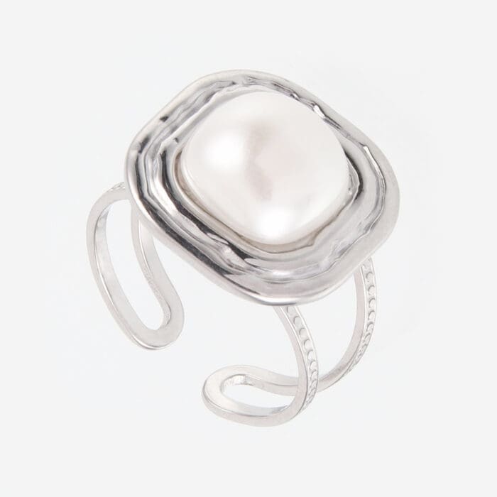 Γυναικείο δαχτυλίδι με πέρλα Mar & Mar Barnes από ανοξείδωτο ατσάλι