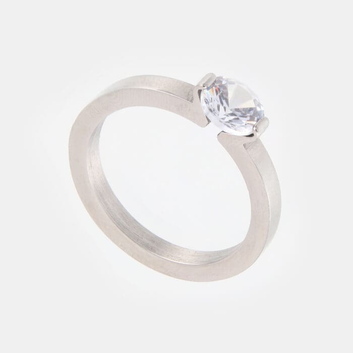 Γυναικείο δαχτυλίδι με ζιργκόν Mar & Mar Nora από ανοξείδωτο ατσάλι