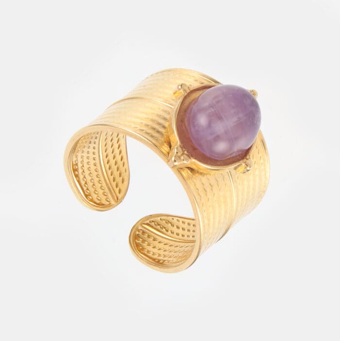 Γυναικείο δαχτυλίδι με πέτρα Mar & Mar Mona από ανοξείδωτο ατσάλι