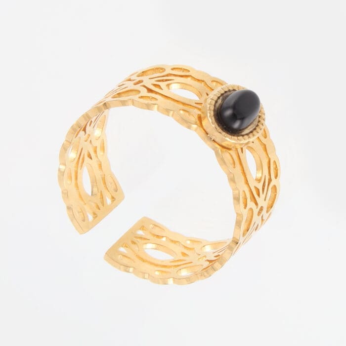 Γυναικείο δαχτυλίδι με πέτρα Mar & Mar Mona Boho από ανοξείδωτο ατσάλι