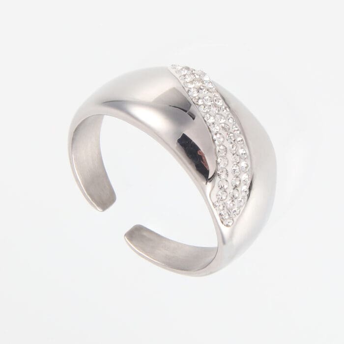 Γυναικείο δαχτυλίδι με ζιργκόν Mar & Mar Kaede από ανοξείδωτο ατσάλι