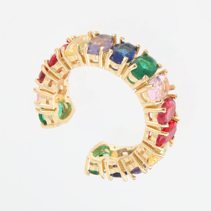 Γυναικείο δαχτυλίδι με χρωματιστά ζιργκόν Orianna Oval