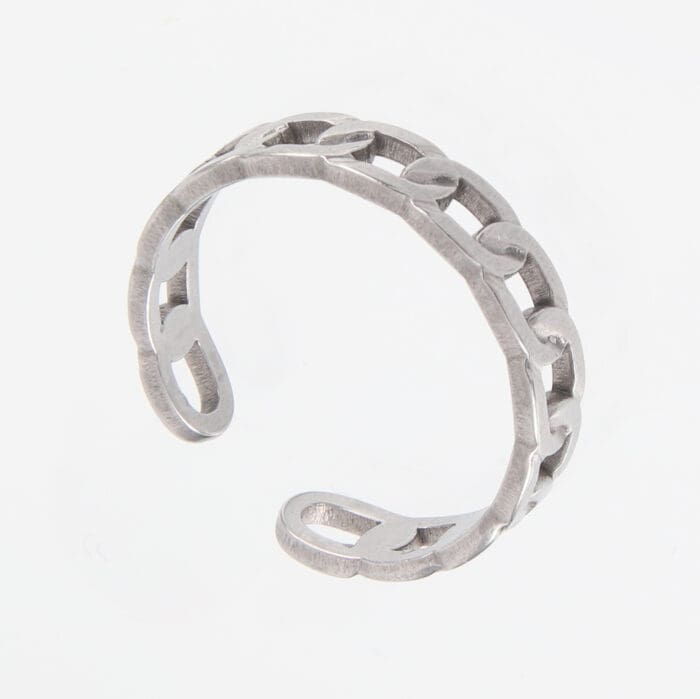 Γυναικείο δαχτυλίδι σε σχήμα αλυσίδας Mar & Mar Chain από ανοξείδωτο ατσάλι
