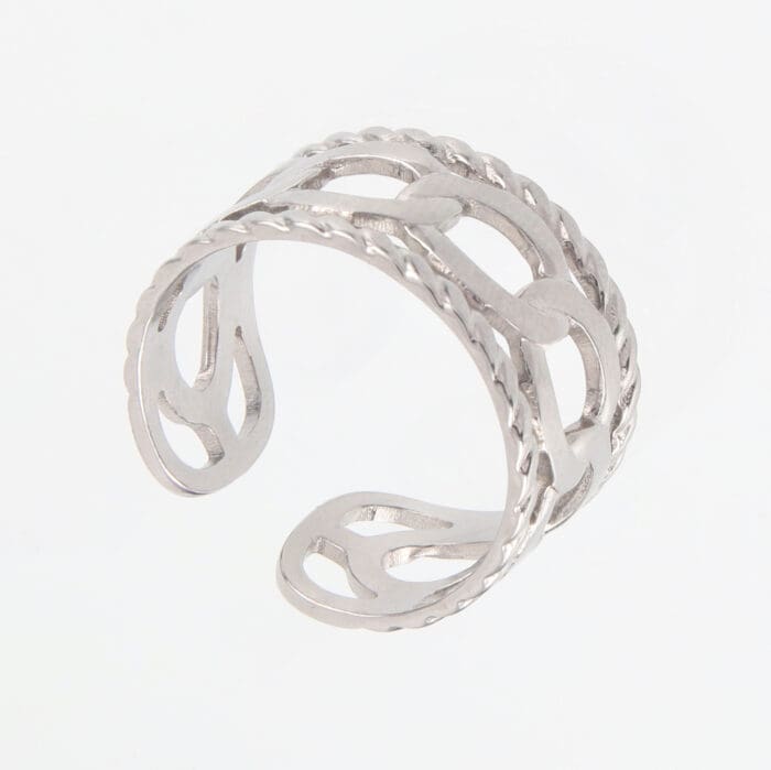 Γυναικείο δαχτυλίδι σε σχήμα αλυσίδας Mar & Mar Chain III από ανοξείδωτο ατσάλι