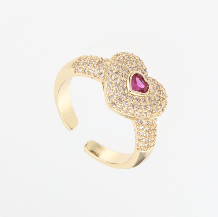 Γυναικείο δαχτυλίδι σε σχήμα καρδιάς με ζιργκόν Adorable